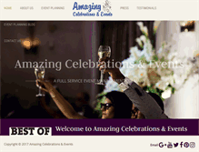 Tablet Screenshot of amazingcelebrationsllc.com